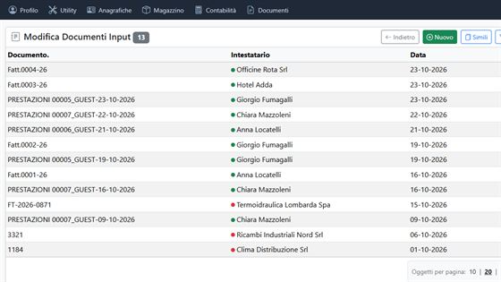 Documenti registrati